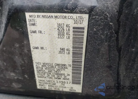 2018 Nissan Altima 2.5 S from USA, damaged, VIN 1N4AL3AP1JC139617
